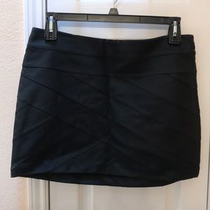 Black pleather mini skirt